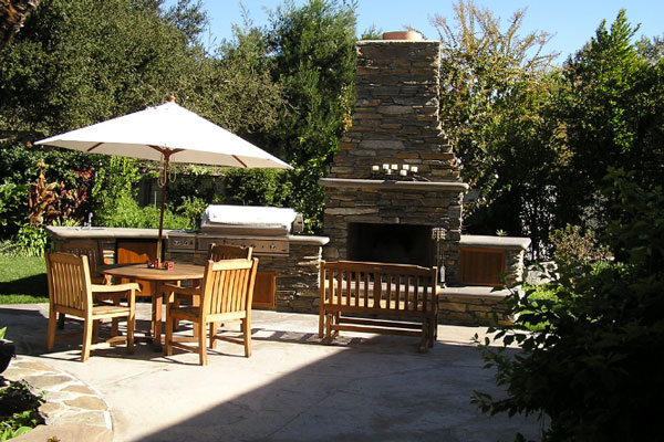 Fireplace Framed Patio